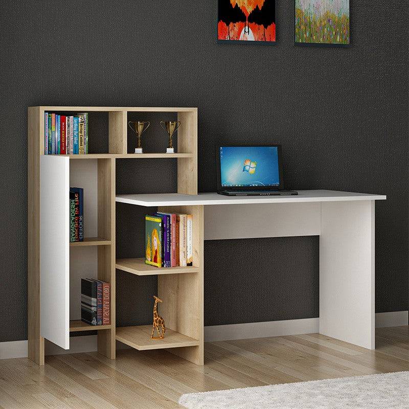 bureau slate blanc-chêne 20x60x112 cm - Image 3