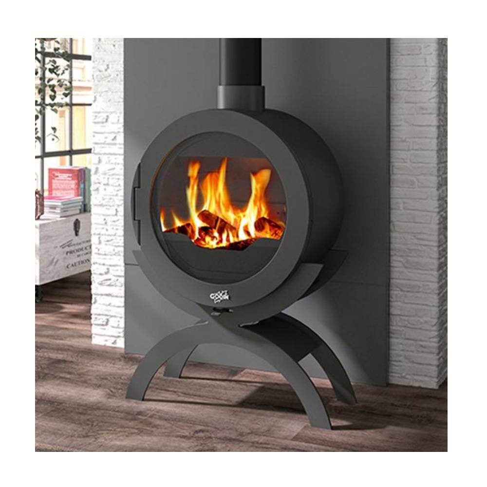 Poêle à bois fonte 10kw anthracite 410101ANTH Godin - Imagen 1