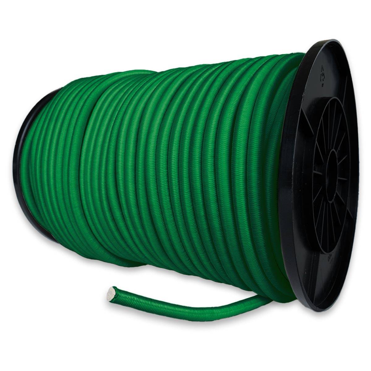 Sandow élastique Vert 100 mètres 9SW - Qualité PRO - Tendeur pour bâche de diamètre 9 mm TECPLAST - Image 1