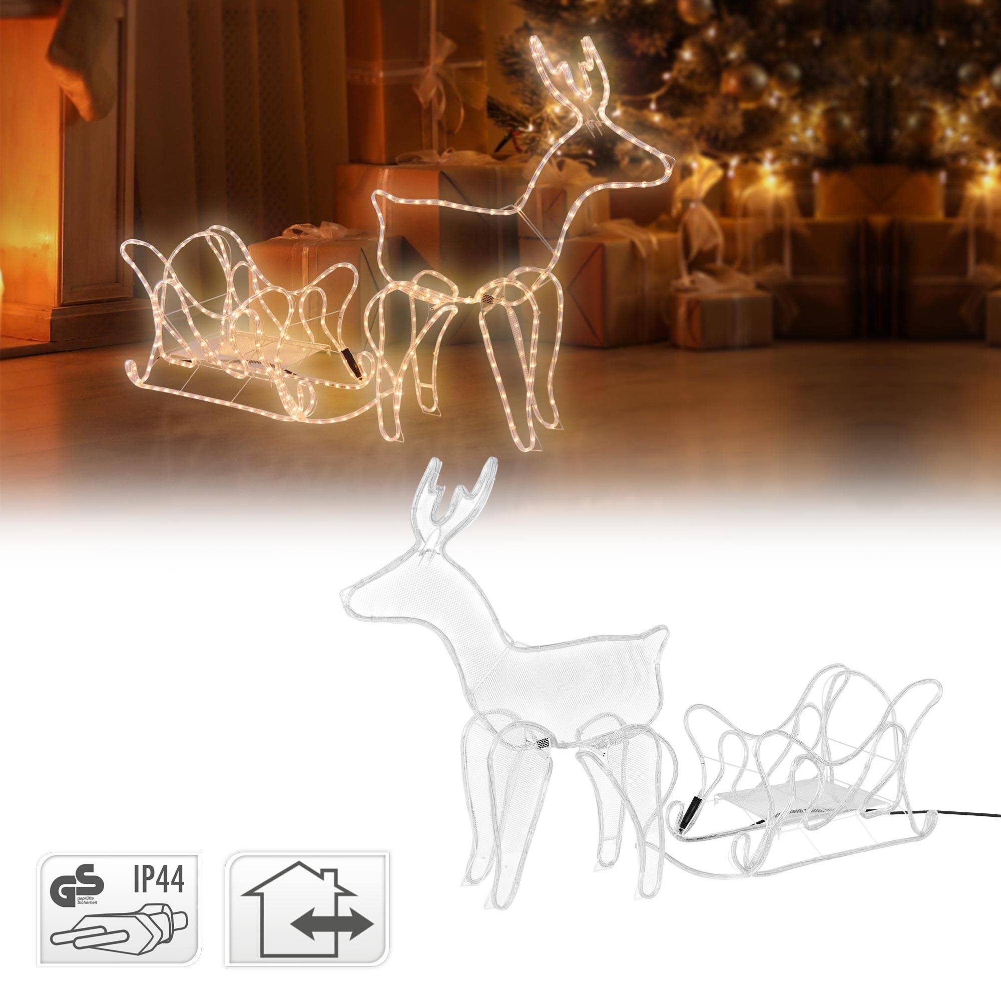 Renne décoration Noël guirlande lumineuse blanc chaud pour extérieur/intérieur - Image 2