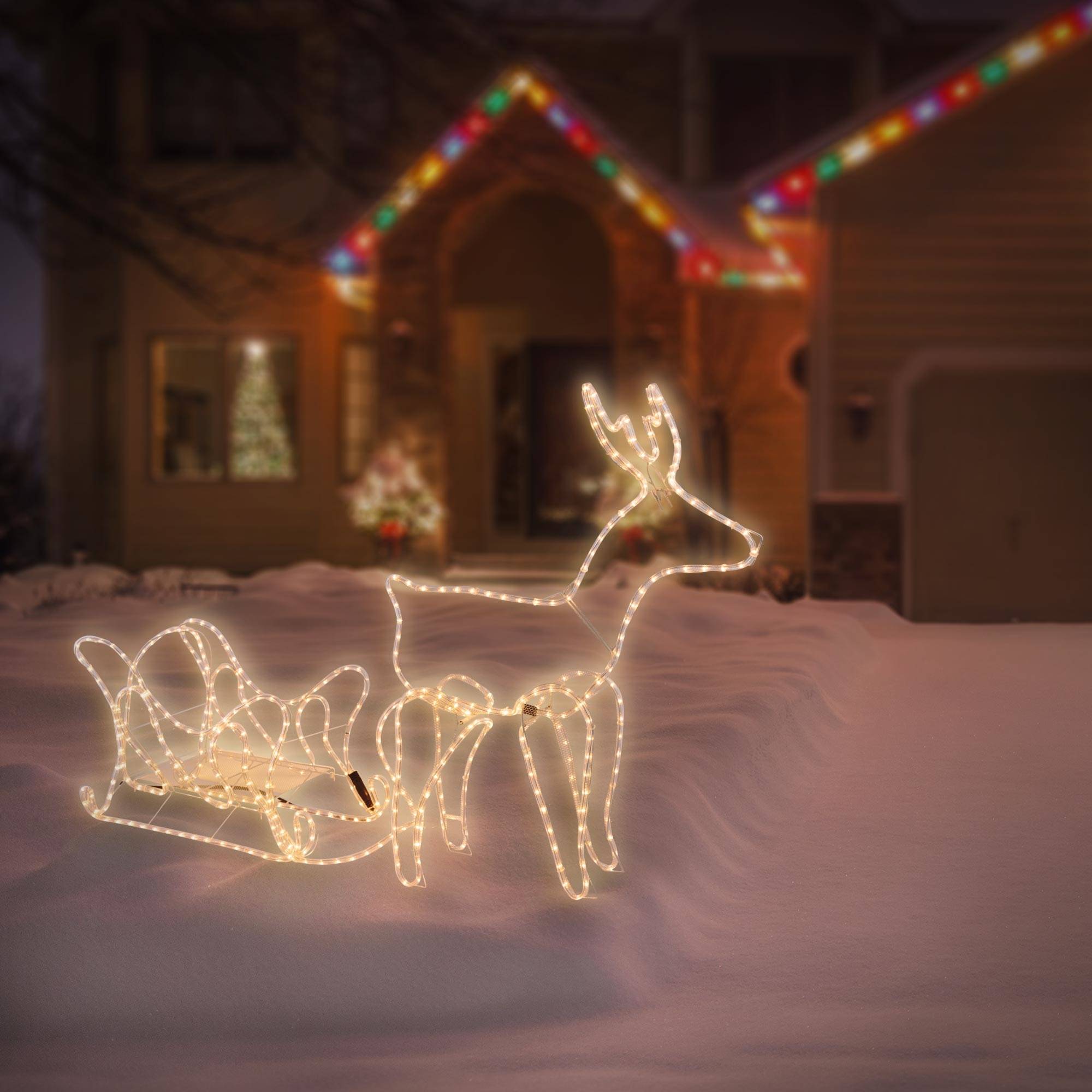 Renne décoration Noël guirlande lumineuse blanc chaud pour extérieur/intérieur - Image 9