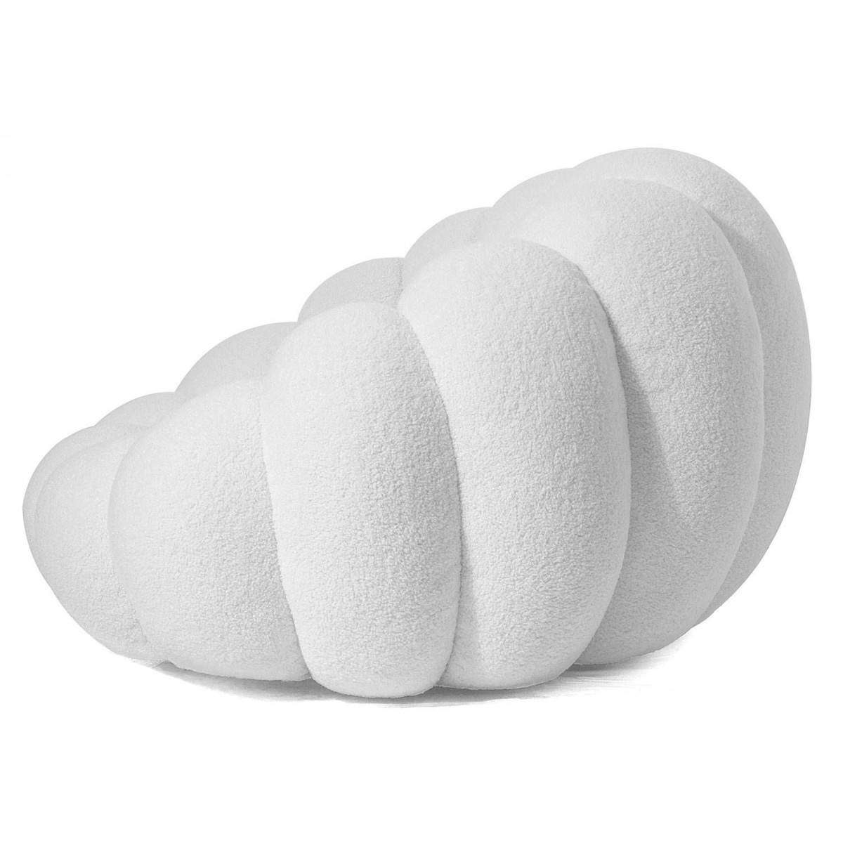 Paris Prix - Fauteuil Design Coquillage "Bouclette" 98cm Blanc - Image 3