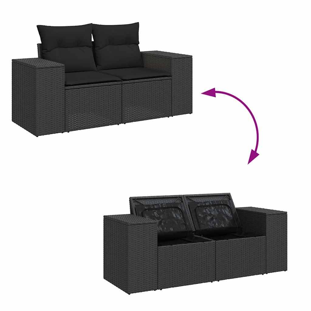 ComfortXL - Salon de jardin 6 pièces résine tressée avec table à hauteur réglable Noir – ComfortXL Outdoor Living - Image 7