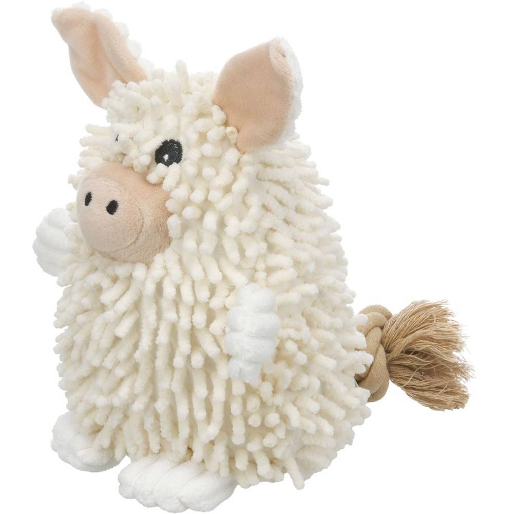 Flamingo - Peluche pour chien cochon avec corde, couineur et papier froissé Flufa Flamingo - 32 x 32 cm
