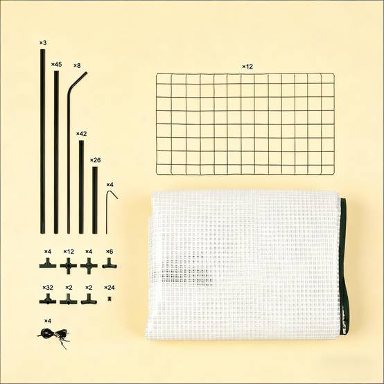 Serre de Jardin PE et Acier pour Tomates et Légumes Porte Zippée 143x215x195cm Blanc - ComfortXL Outdoor Living - Image 2