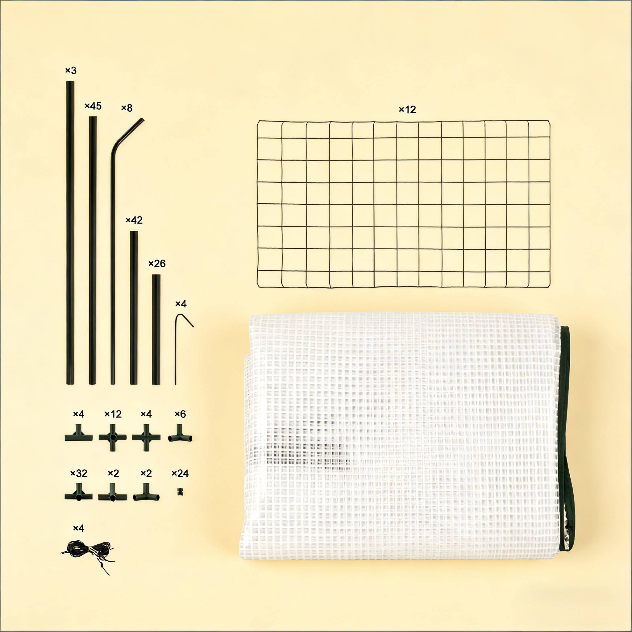Serre de Jardin PE et Acier pour Tomates et Légumes Porte Zippée 143x215x195cm Blanc - ComfortXL Outdoor Living - Image 2