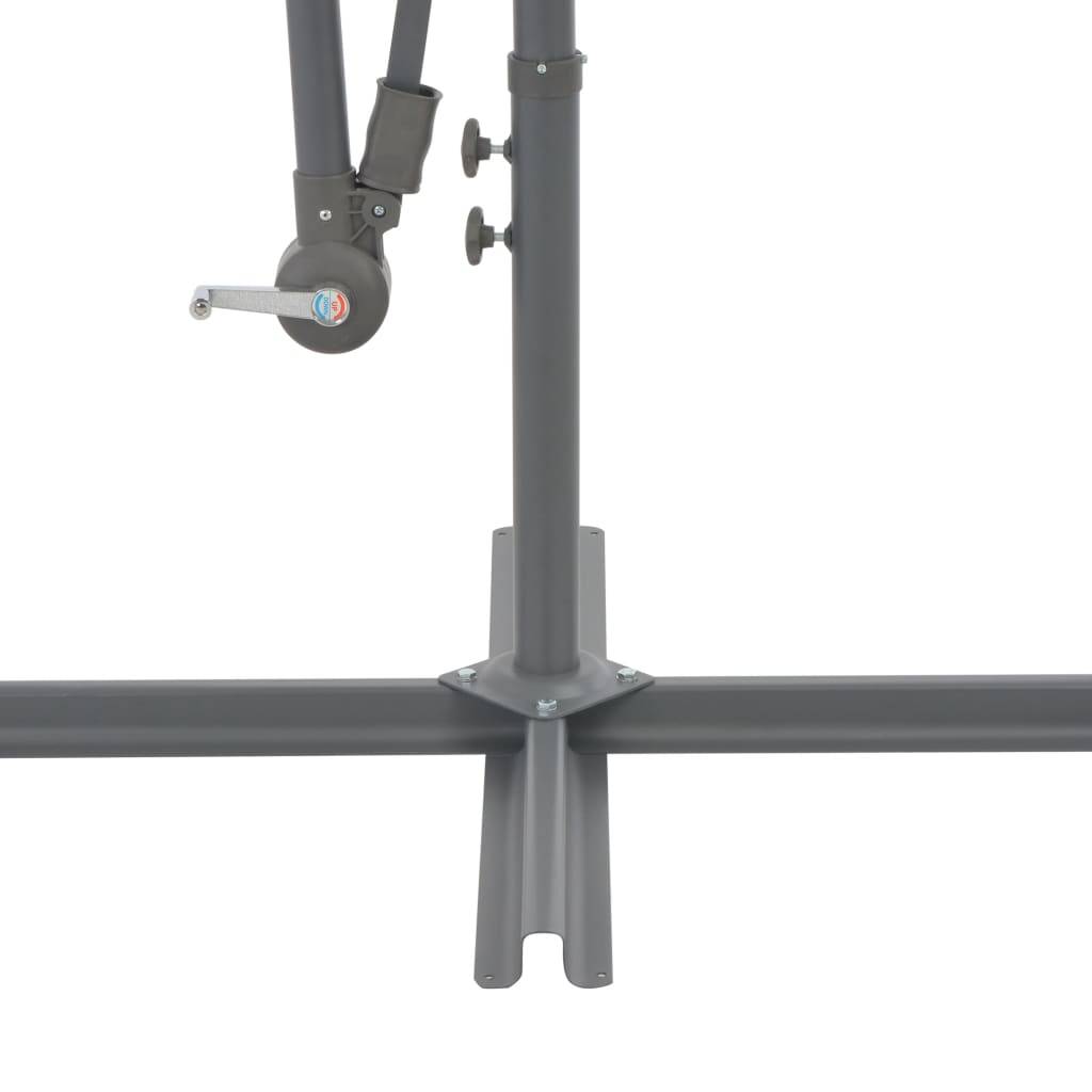 Helloshop26 - Parasol meuble de jardin en porte-à-faux avec poteau en aluminium 300 cm taupe - Imagen 5
