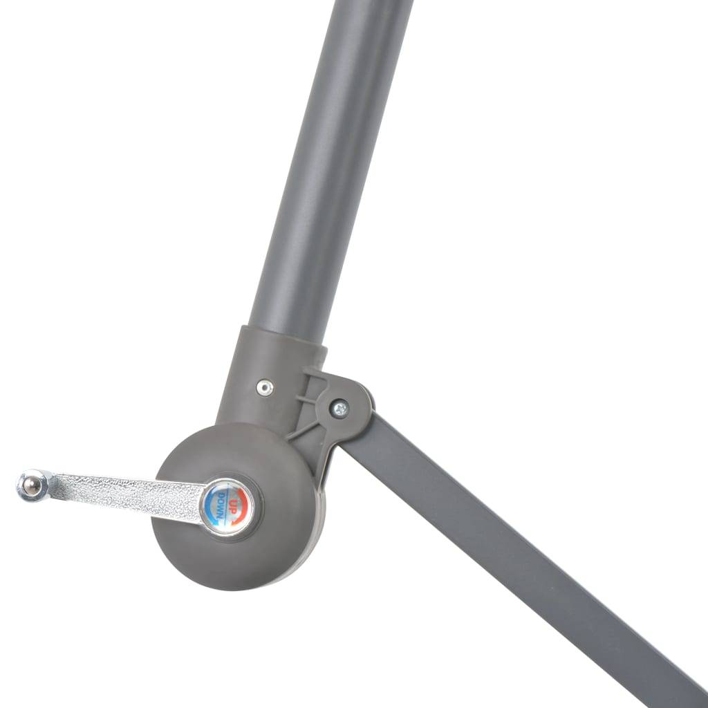 Helloshop26 - Parasol meuble de jardin en porte-à-faux avec poteau en aluminium 300 cm taupe - Imagen 6