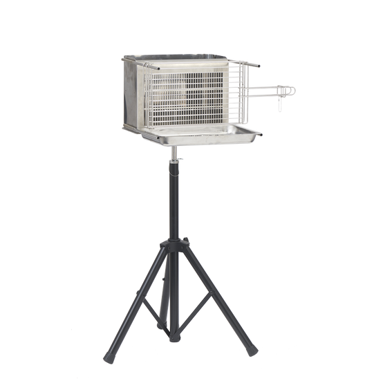 Barbecue à charbon de bois, à cuisson verticale, nomade, inox, BBQ T2 - Image 1