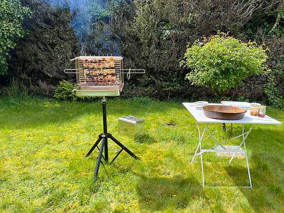 Barbecue à charbon de bois, à cuisson verticale, nomade, inox, BBQ T2 - Image 3