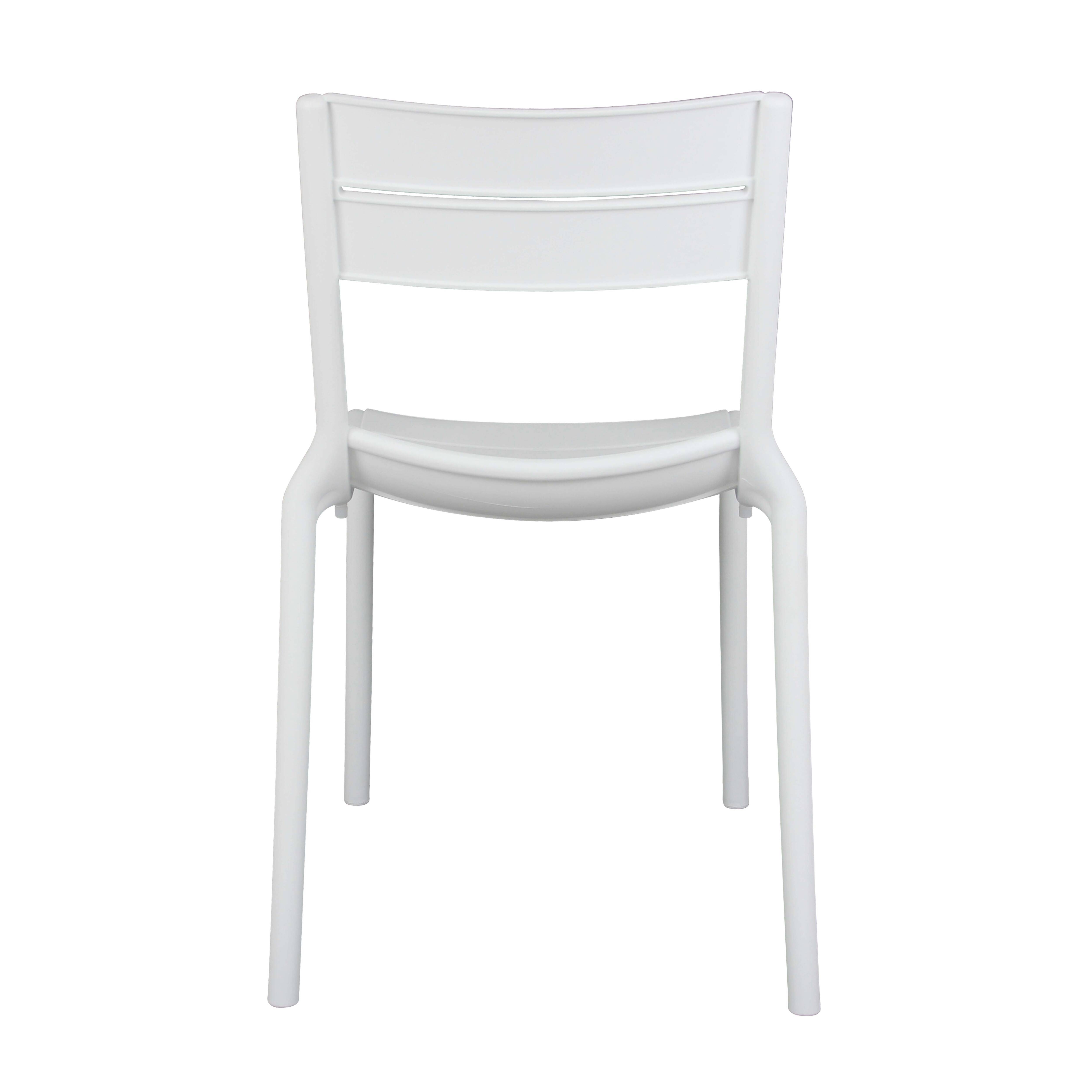 Oviala - Chaise blanche de terrasse en plastique Paname - Oviala - Imagen 6