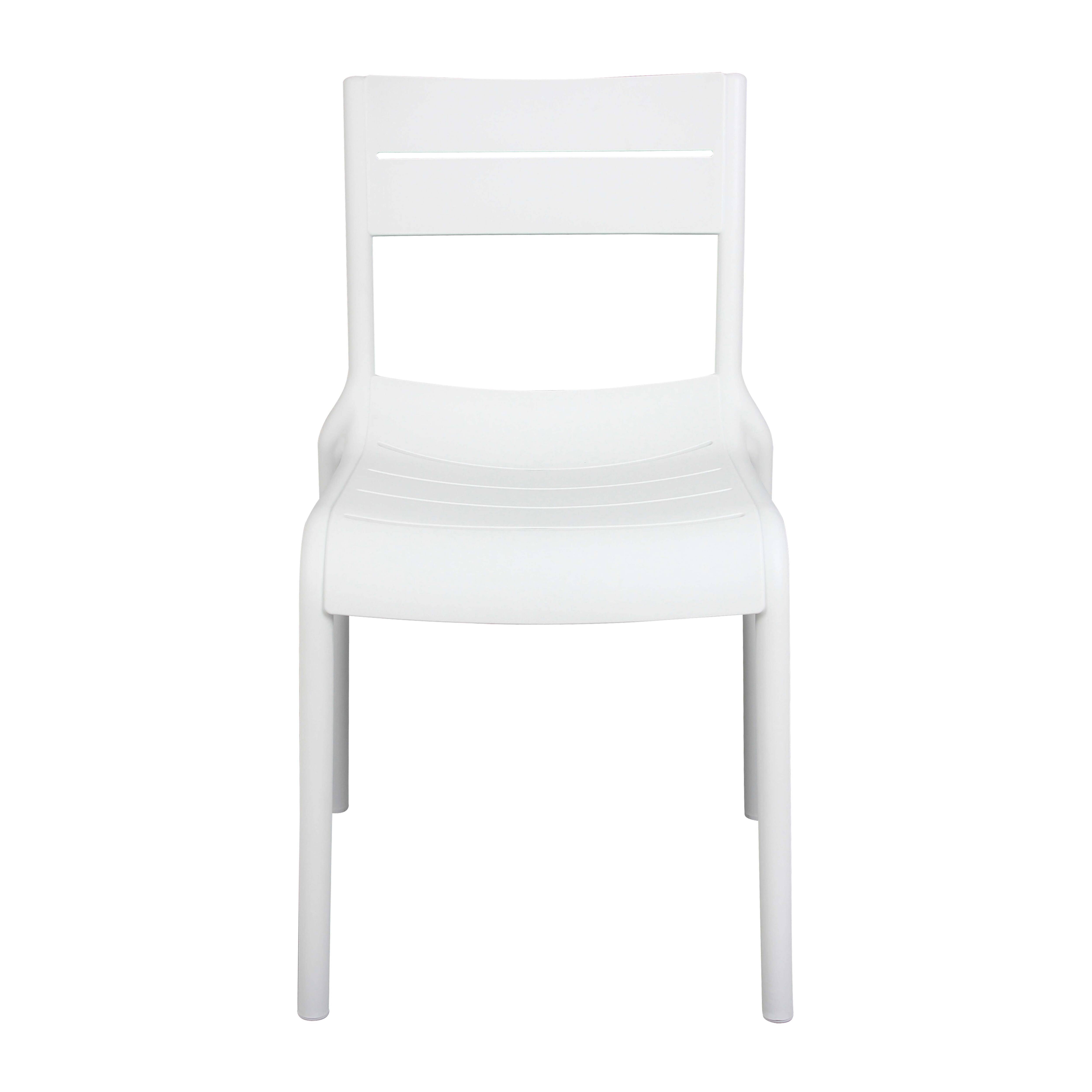 Oviala - Chaise blanche de terrasse en plastique Paname - Oviala - Imagen 3
