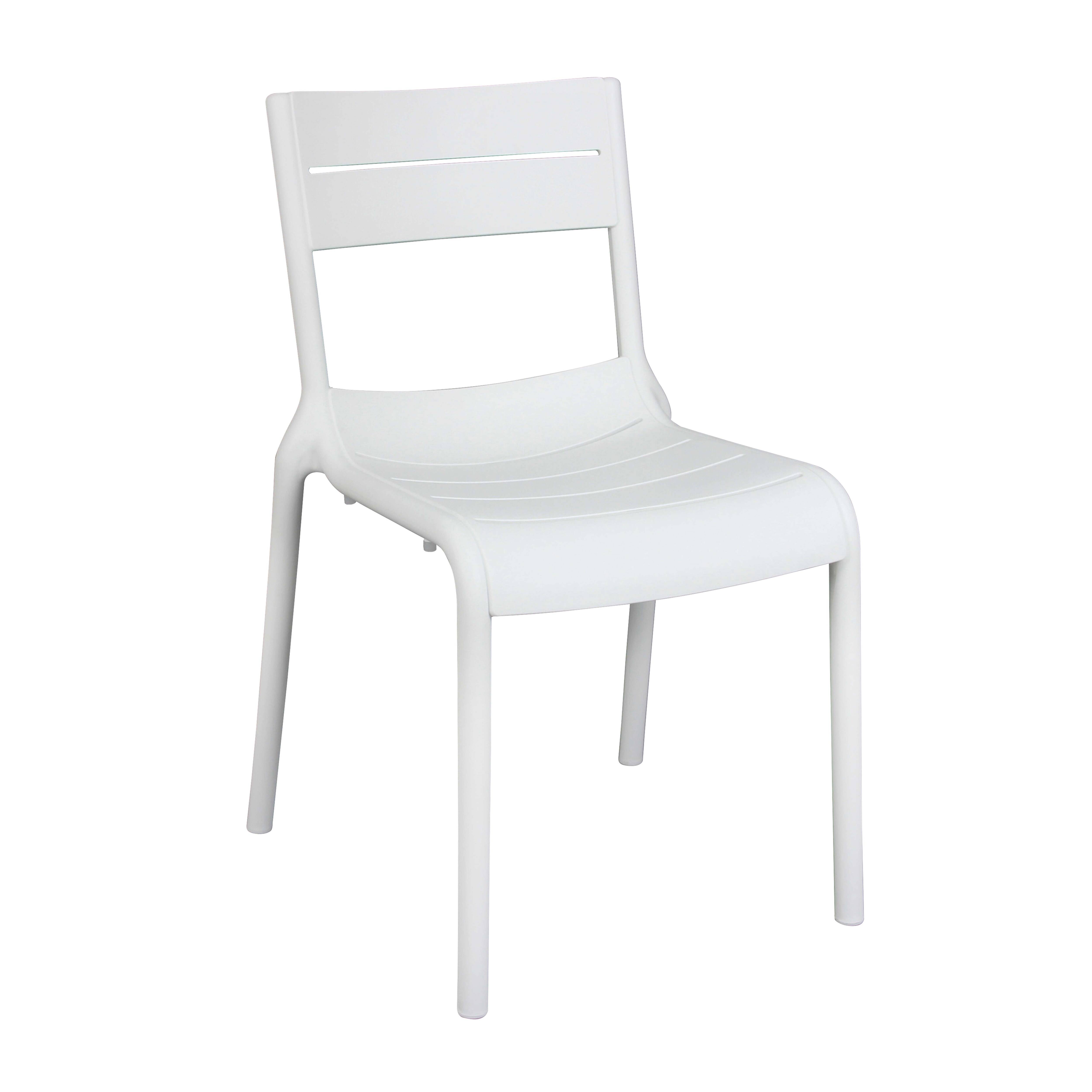 Oviala - Chaise blanche de terrasse en plastique Paname - Oviala - Imagen 1