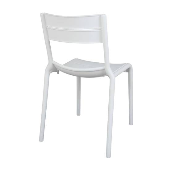 Oviala - Chaise blanche de terrasse en plastique Paname - Oviala - Imagen 5