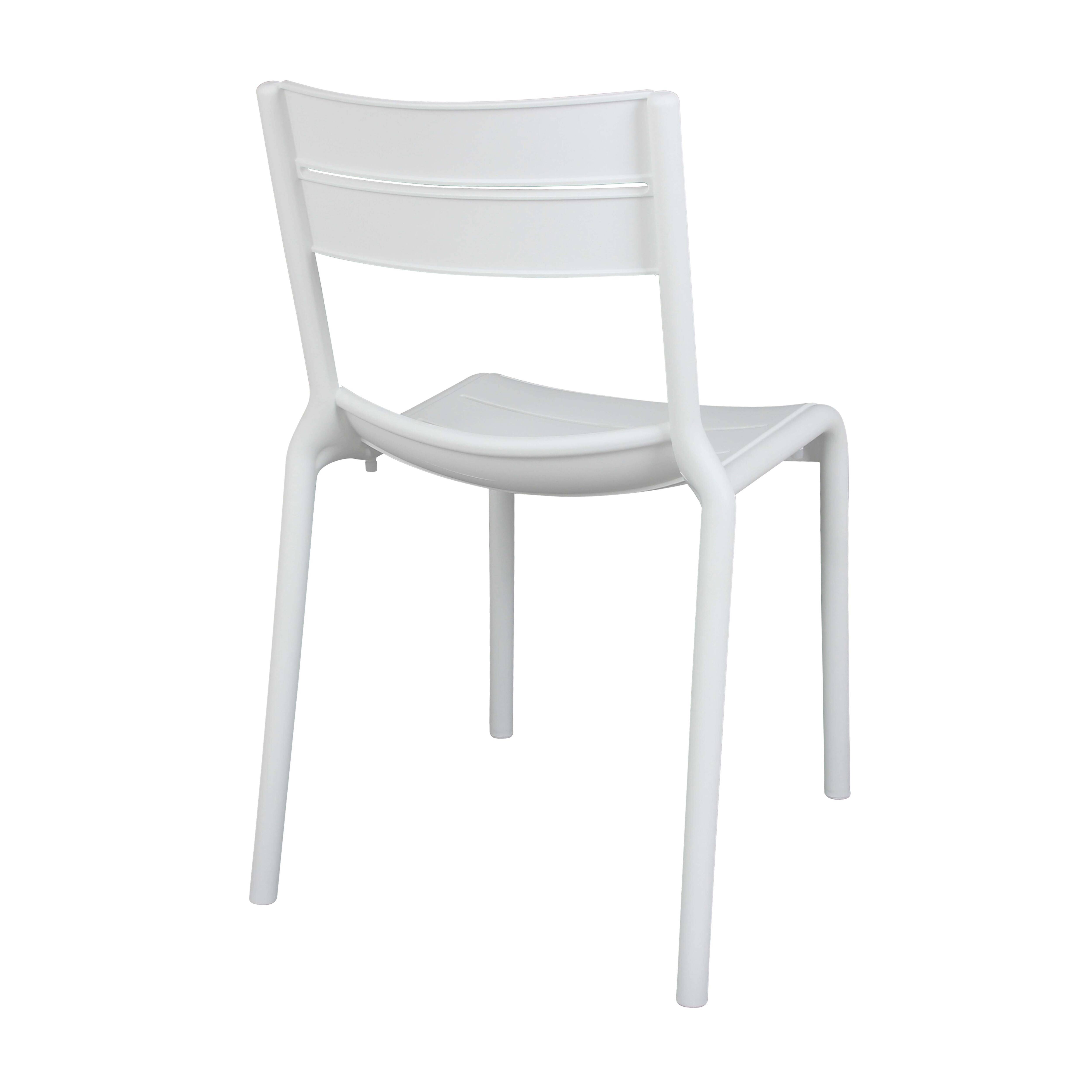 Oviala - Chaise blanche de terrasse en plastique Paname - Oviala - Imagen 5