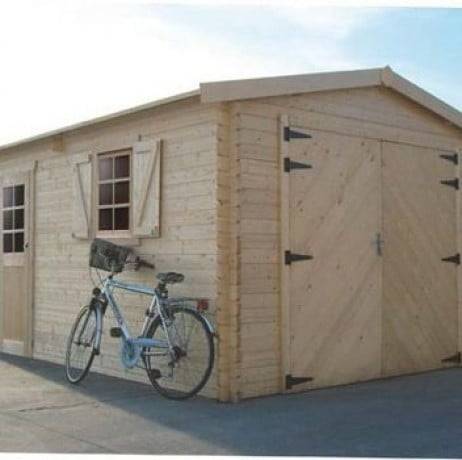 GARAGE Traditionnel en bois 17,07 m²  avec dble porte, Toiture Shingle rouge - Imagen 2