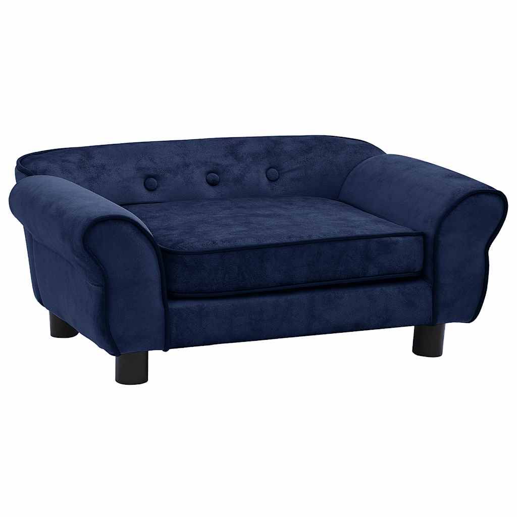 Vidaxl - Canapé pour chien Bleu 72x45x30 cm Peluche vidaXL 171040 - Imagen 1