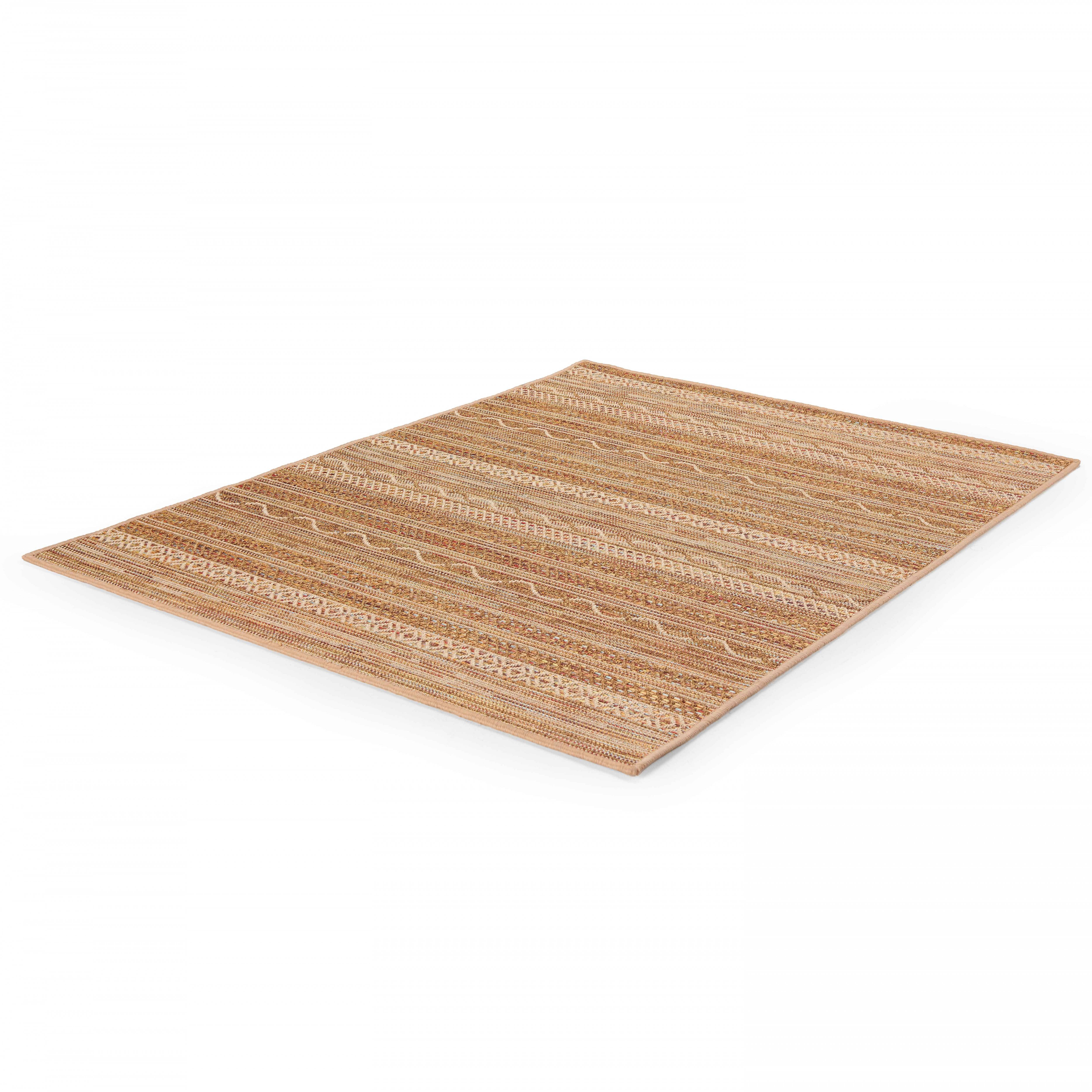Oviala - Tapis rectangulaire en polypropylène 120x160 cm rouille Urda - Oviala - Imagen 4