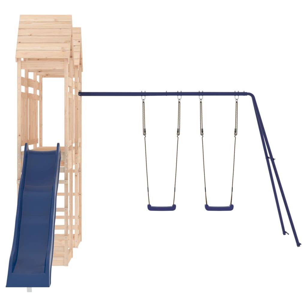 Helloshop26 - Aire de jeux d'extérieur balançoires toboggan portiques robuste jeux jardin 315 x 547 x 264 cm bois de pin massif - Imagen 4