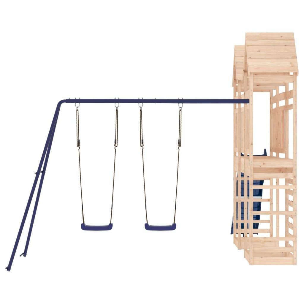 Helloshop26 - Aire de jeux d'extérieur balançoires toboggan portiques robuste jeux jardin 315 x 547 x 264 cm bois de pin massif - Imagen 3