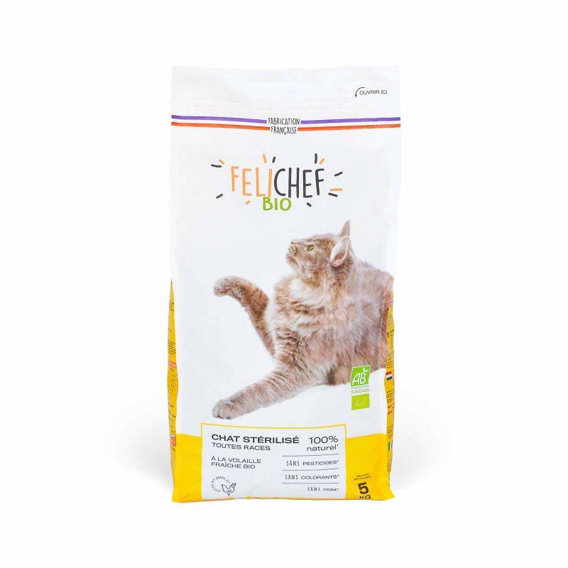 Felichef - CROQUETTES BIO CHAT ADULTE STERILISE - FELICHEF 5 kg