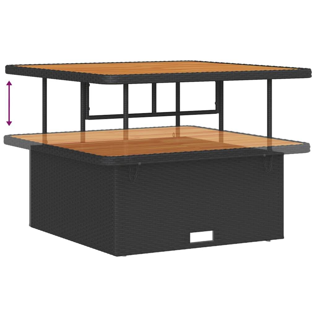Canapé Extérieur Géant 18 Pcs Noir Crème Polyrotin Pour Events et Acacia avec Coussins Déhoussables – ComfortXL Outdoor Living - Image 9