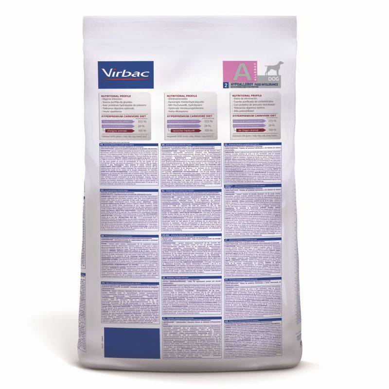 CROQUETTES CHIEN VETERINARY HPM DOG A2 ALLERGY SAUMON - VIRBAC 3 kg - Image 2