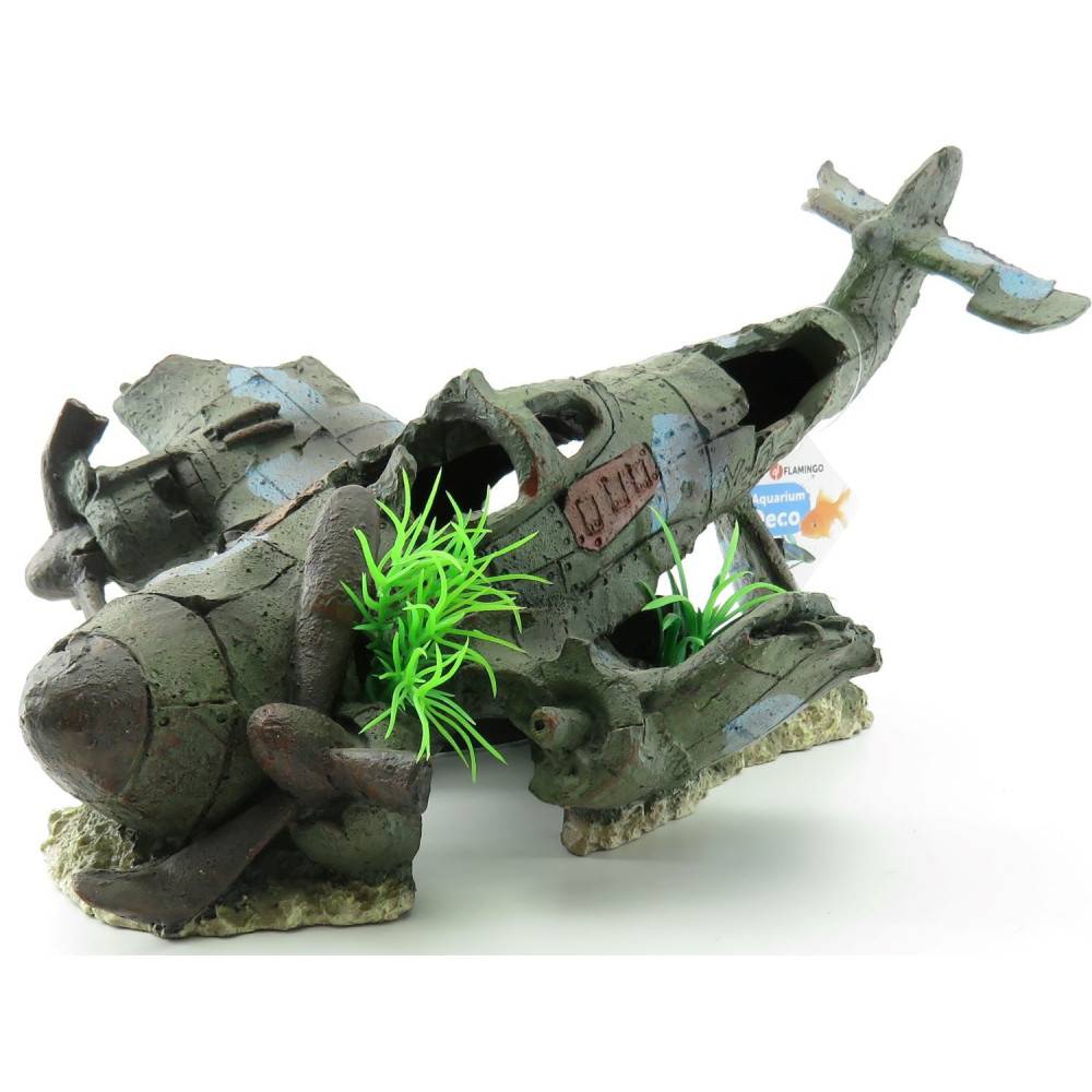 Avion AZUR, 35 x 25 x 18 cm, décoration aquarium. - Imagen 1