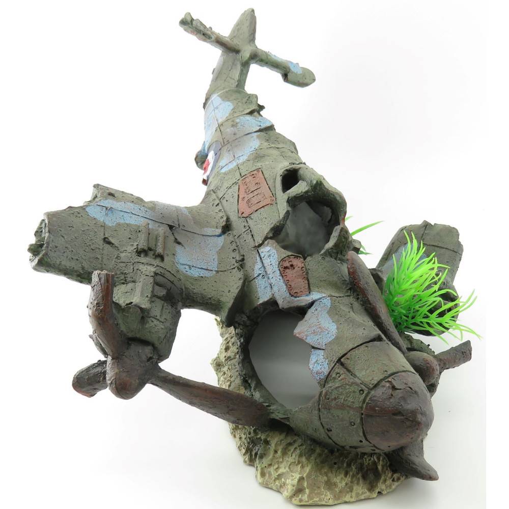 Avion AZUR, 35 x 25 x 18 cm, décoration aquarium. - Imagen 5