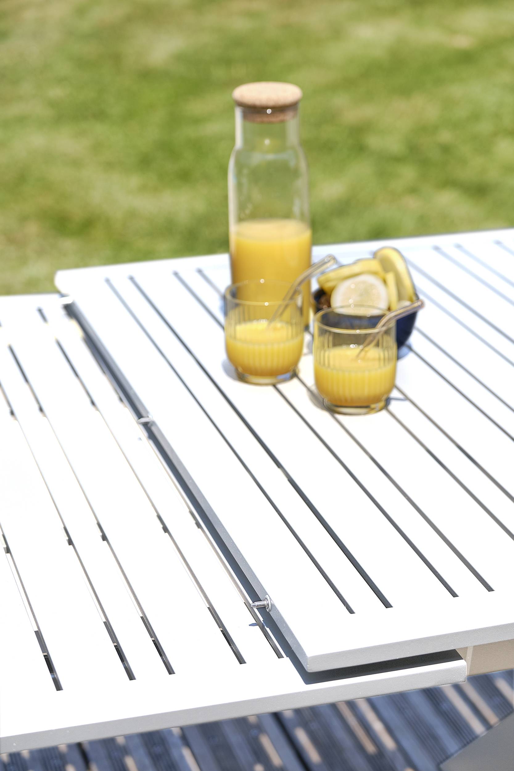 Dcb Garden - Table de jardin en aluminium - Blanc - FLORIDE - Imagen 4