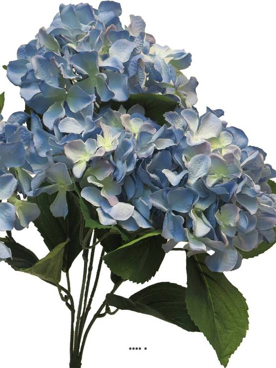 Bouquet d’Hortensia artificiel en branche, H 45 cm Bleu royal - BEST - couleur: Bleu royal 250 - Image 4