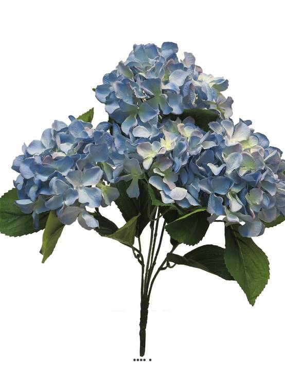Bouquet d’Hortensia artificiel en branche, H 45 cm Bleu royal - BEST - couleur: Bleu royal 250 - Image 3