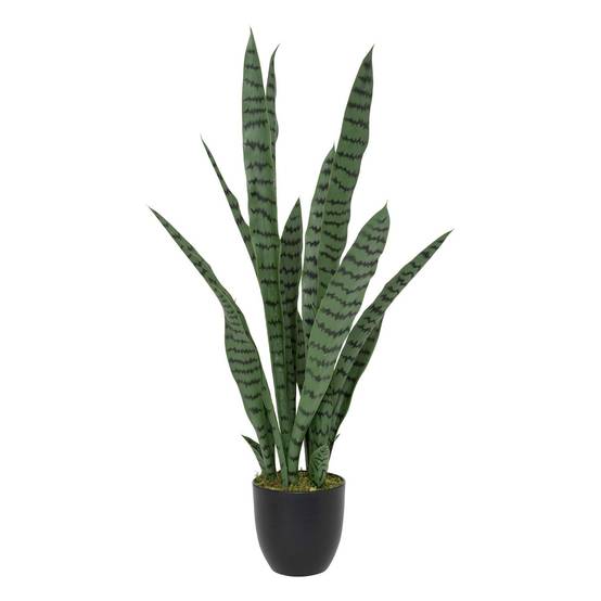 Sansevieria artificielle avec pot plastique - H. 90 cm - Vert - Atmosphera - Image 1