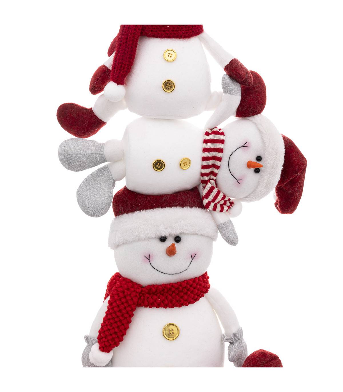 Fééric Lights & Christmas - Déco de Noël Pyramide 3 Bonhommes de neige H 75 cm - Imagen 2
