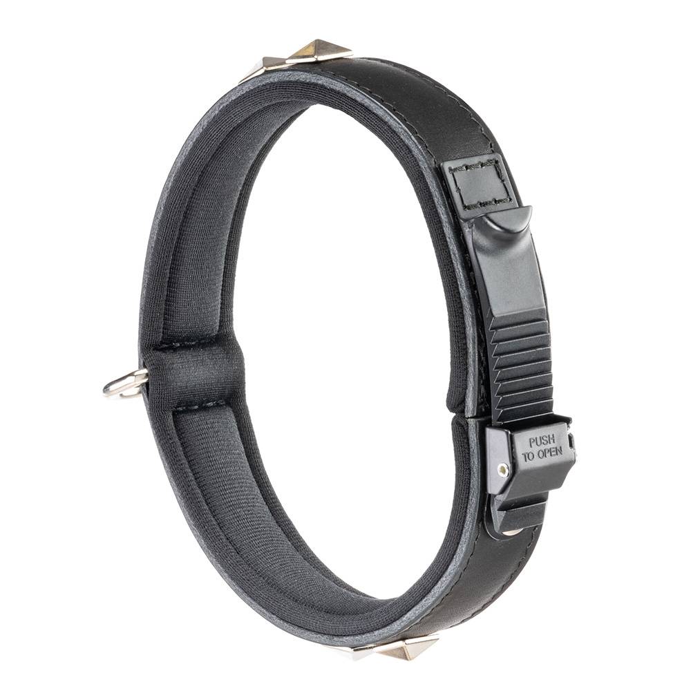 Ferplast - Collier en cuir véritable GIOTTO LUXOR BLACK C noir chien chiens clouté Ferplast - Imagen 3
