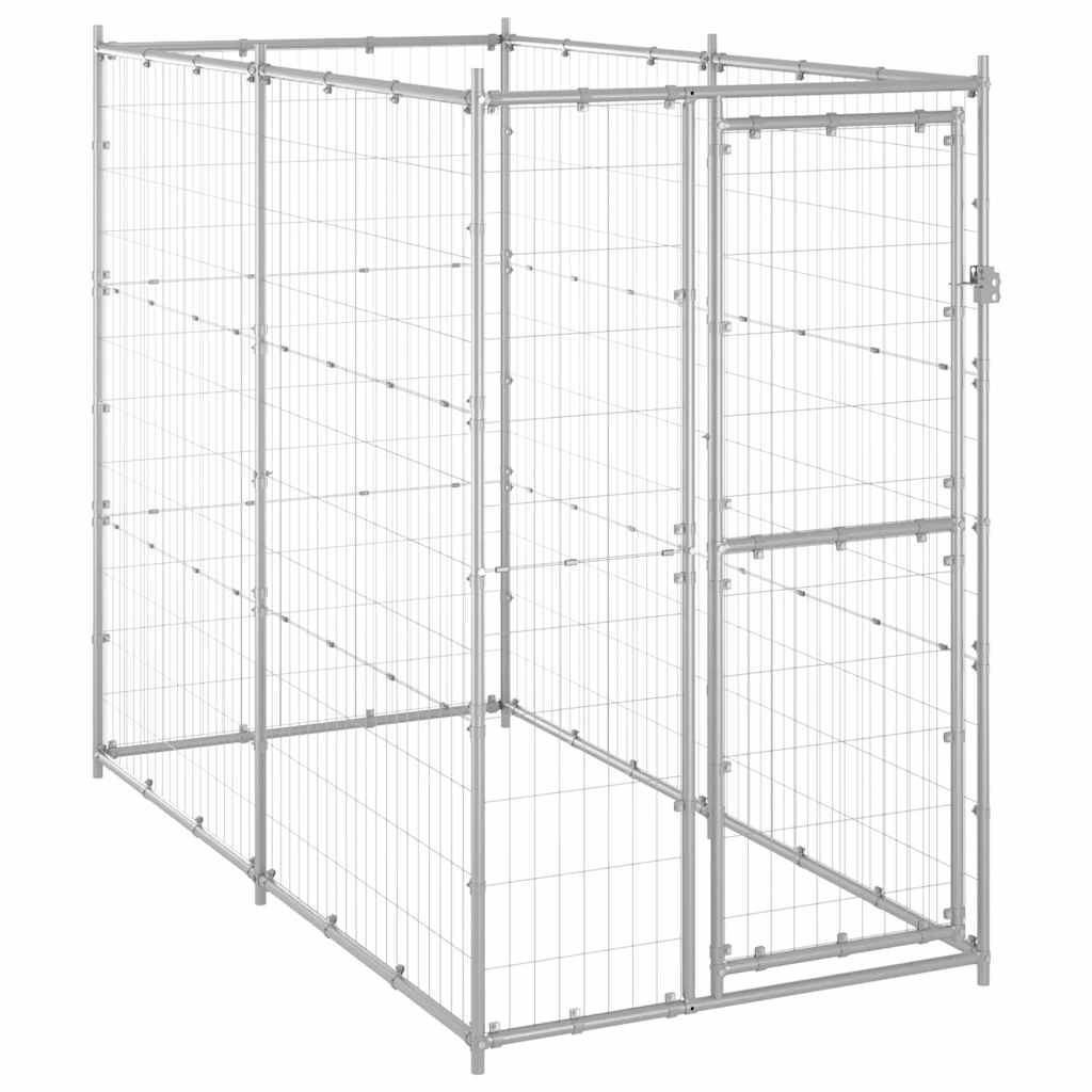 Vidaxl - Chenil extérieur pour chiens Acier galvanisé 110x220x180 cm vidaXL 150801 - Imagen 1