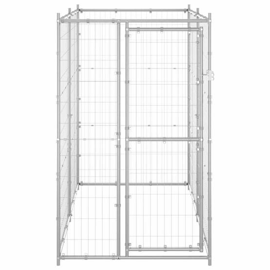 Vidaxl - Chenil extérieur pour chiens Acier galvanisé 110x220x180 cm vidaXL 150801 - Imagen 2