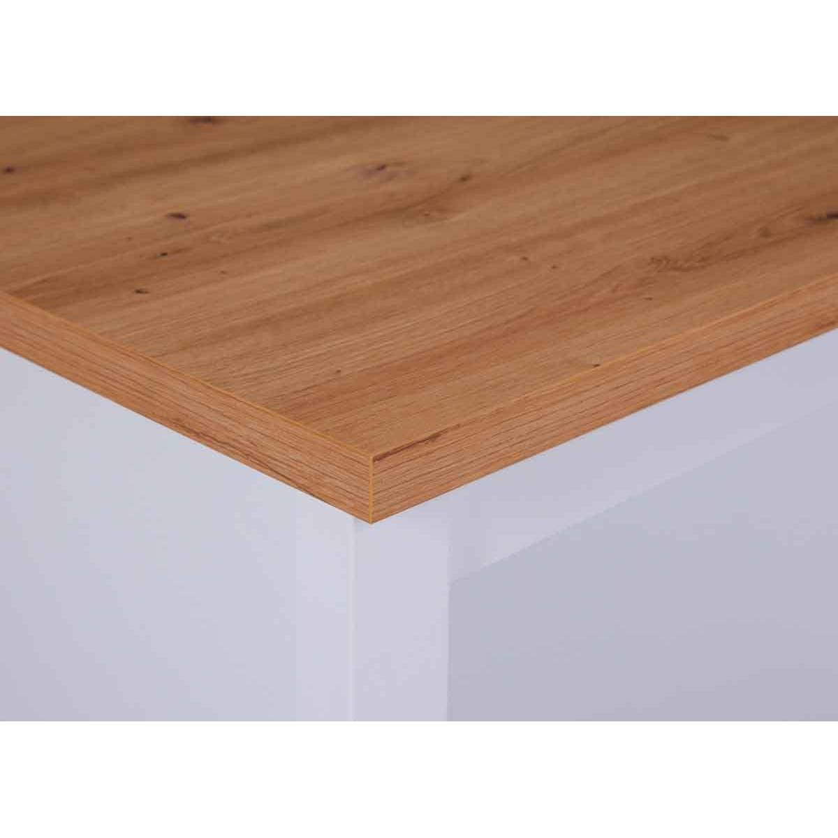 Ilot de Cuisine "Melina" 124cm Blanc - Image 9