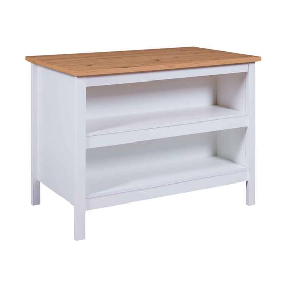 Ilot de Cuisine "Melina" 124cm Blanc - Image 2