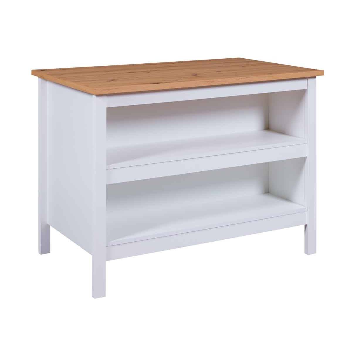 Ilot de Cuisine "Melina" 124cm Blanc - Image 2