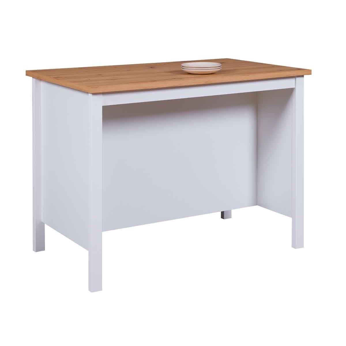 Ilot de Cuisine "Melina" 124cm Blanc - Image 6