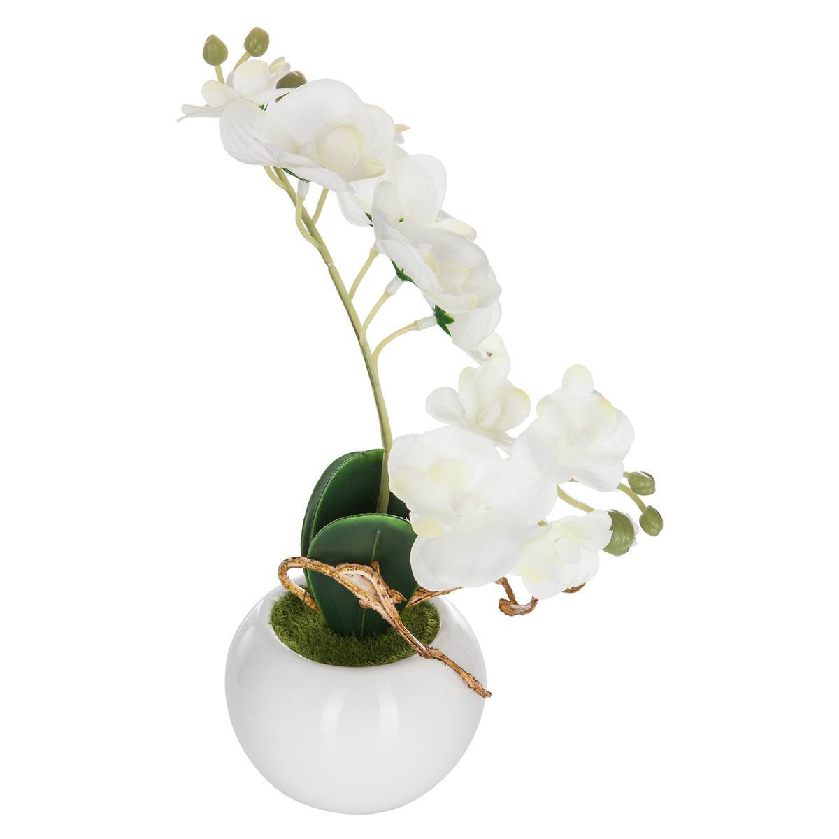 Atmosphera - Orchidée artificielle pot céramique H25cm - Atmosphera Créateur d'intérieur - Image 2