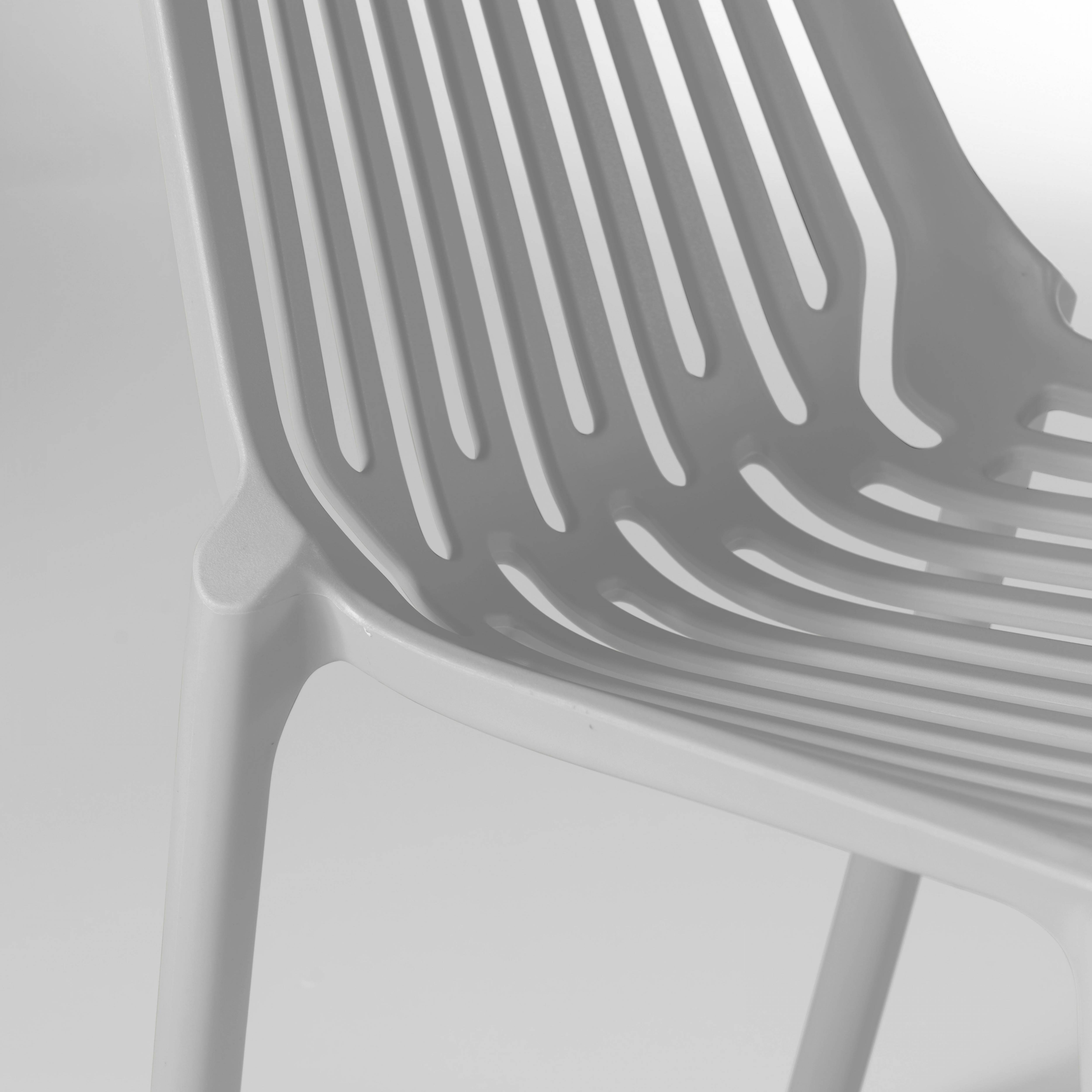 Oviala - Lot de 4 chaises en plastique blanc Paris - Oviala - Imagen 6