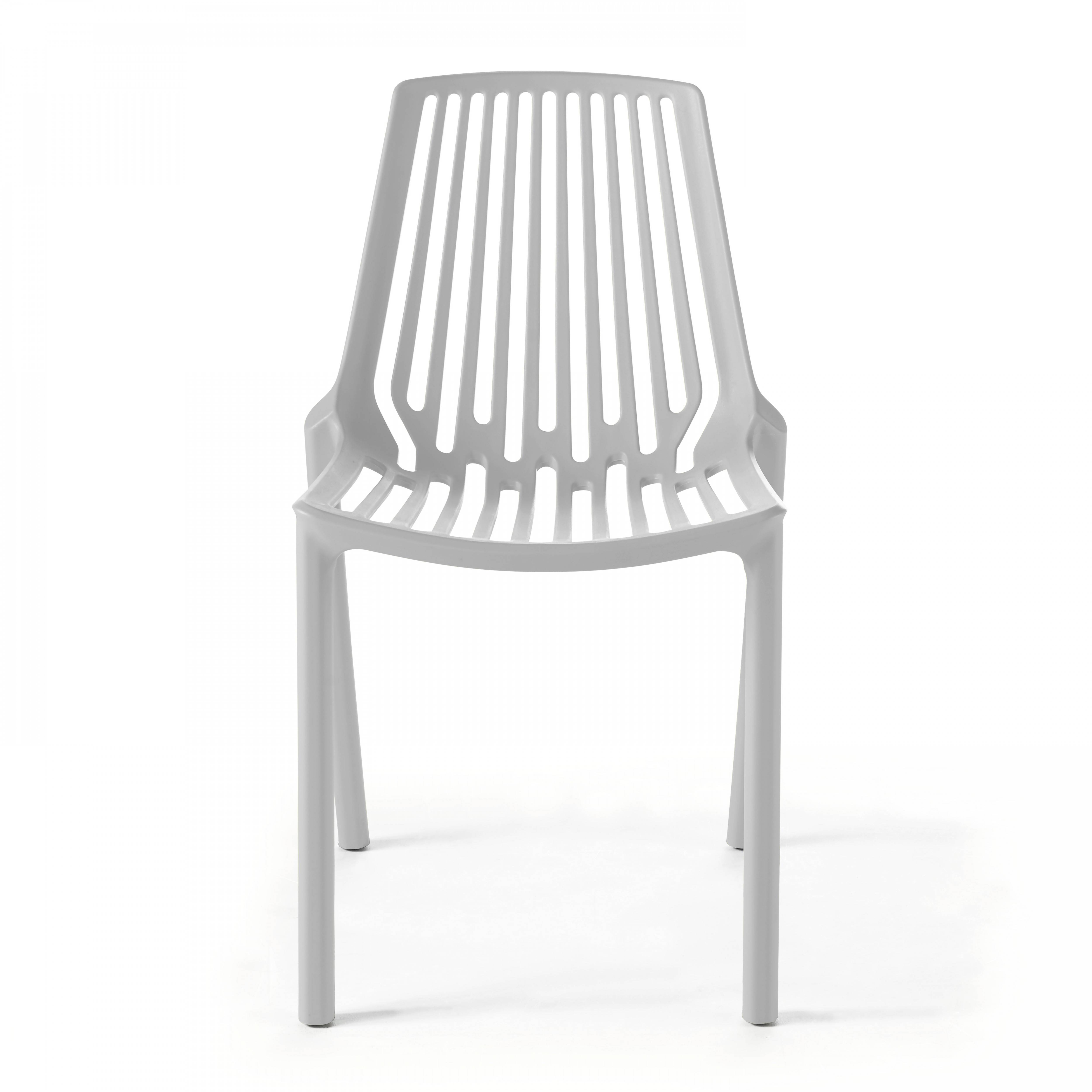 Oviala - Lot de 4 chaises en plastique blanc Paris - Oviala - Imagen 5