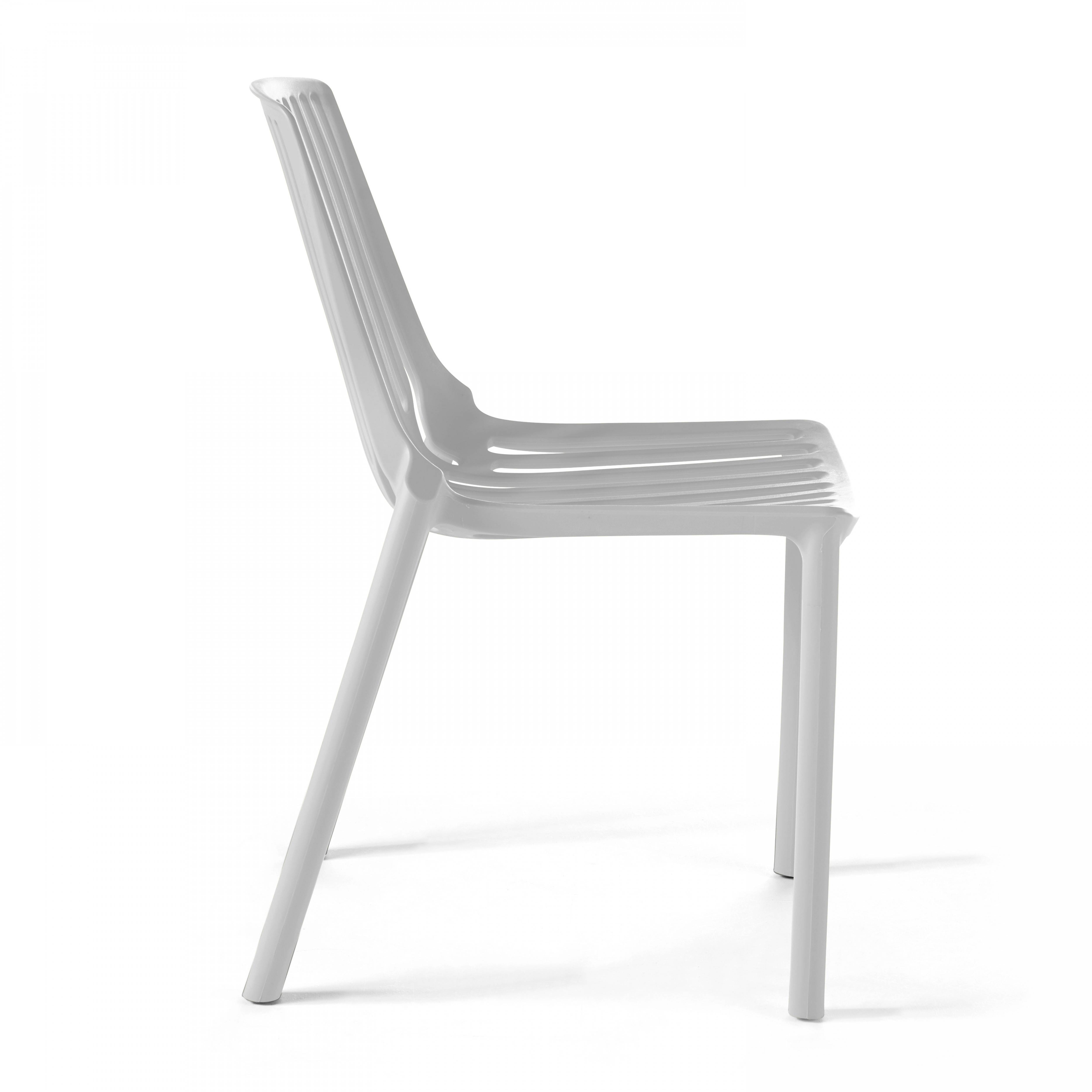 Oviala - Lot de 4 chaises en plastique blanc Paris - Oviala - Imagen 4