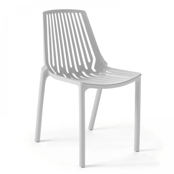 Oviala - Lot de 4 chaises en plastique blanc Paris - Oviala - Imagen 2
