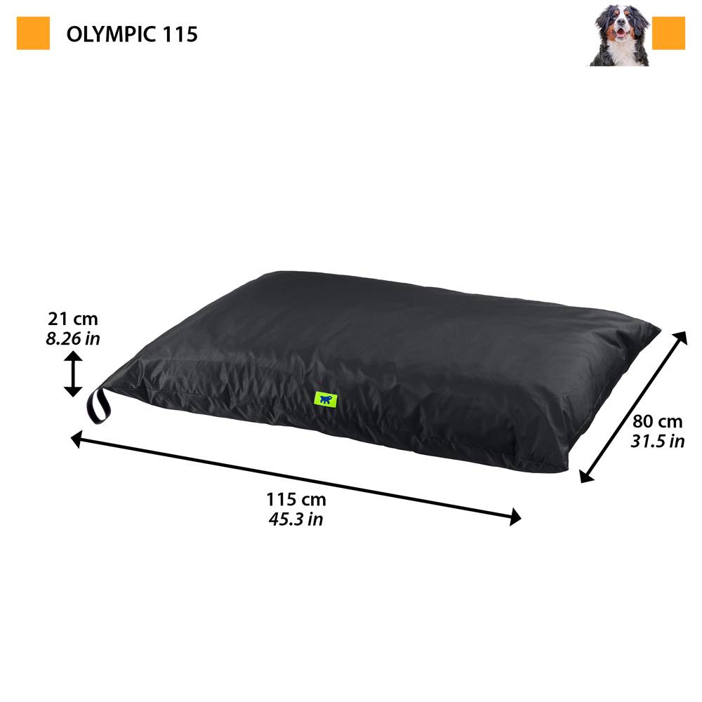 Ferplast - Ferplast Panier Chien Coussin Chien Tissu anti-rayures Lavable en machine à 30°CMatelas pour chien imperméable 115 x 80 x 21 cm.Noir - Imagen 2