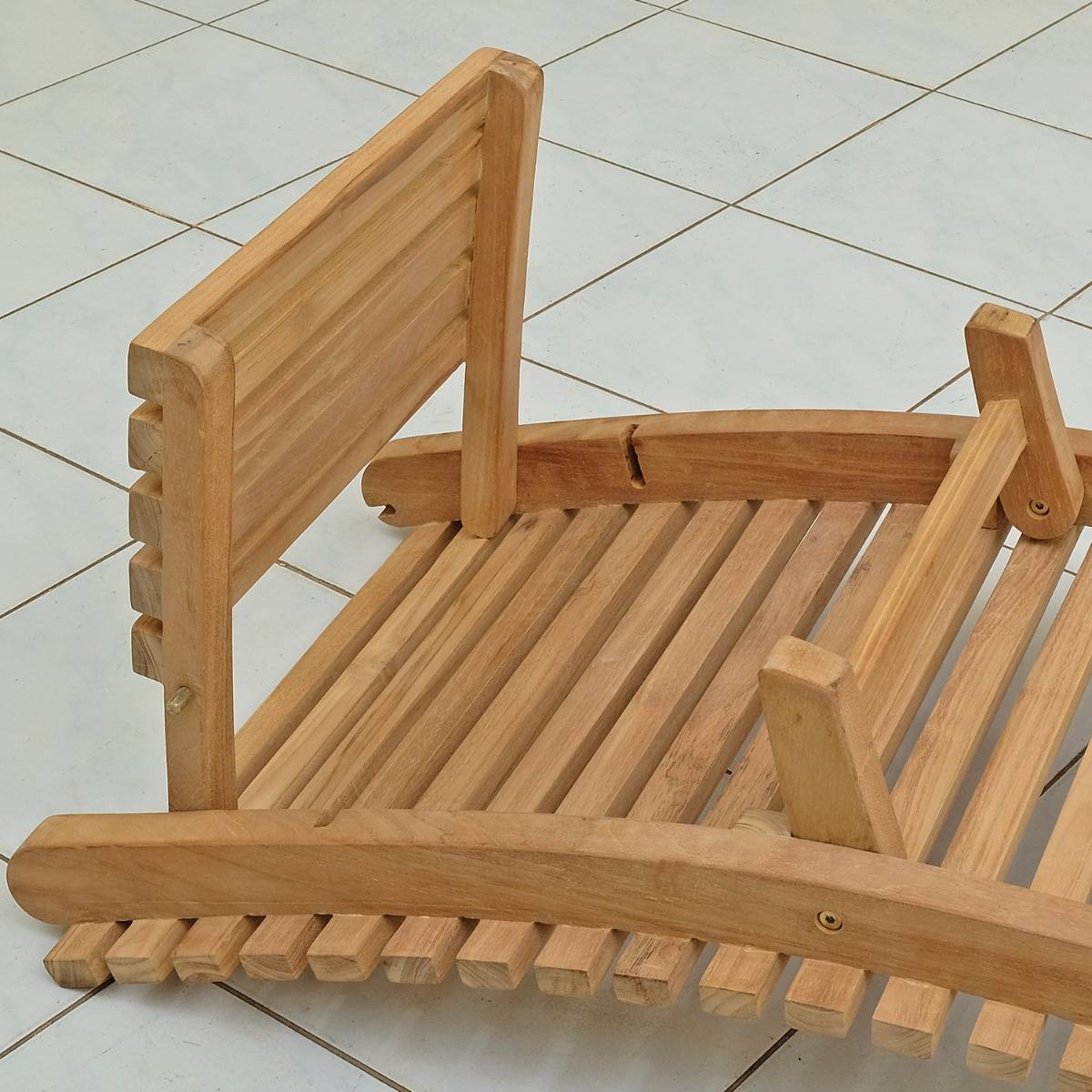 Teck'Attitude - Bain de soleil pliant en teck massif Relax - TECK'Attitude - Imagen 8