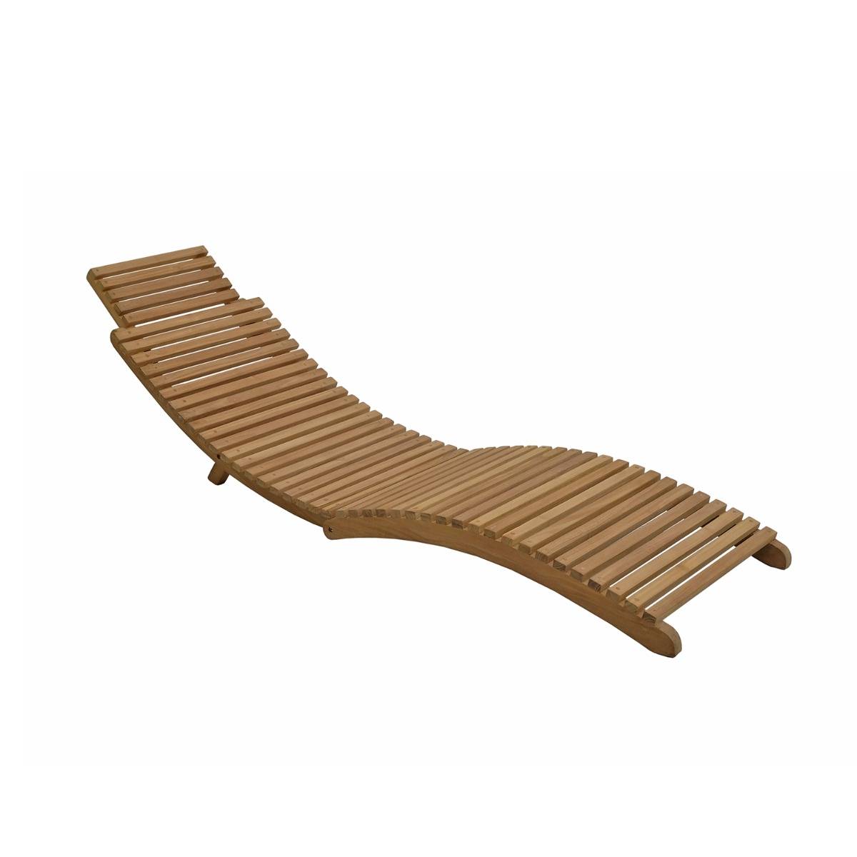Teck'Attitude - Bain de soleil pliant en teck massif Relax - TECK'Attitude - Imagen 1