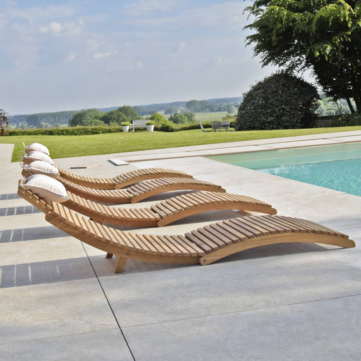 Teck'Attitude - Bain de soleil pliant en teck massif Relax - TECK'Attitude - Imagen 5